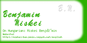 benjamin miskei business card